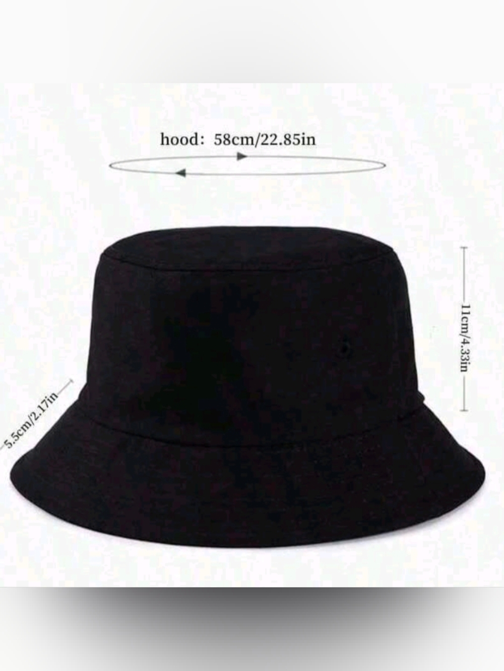 Lightweight Bucket Hat Black New